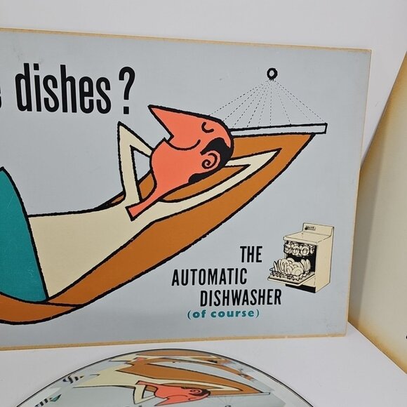 Vintage Advertising Signs 1950s - Buy A Dishwasher - Picture 9 of 15